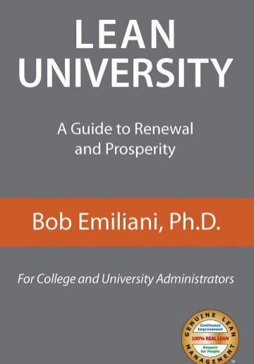 Lean University, A Guide to Renewal and Prosperity by Bob Emiliani