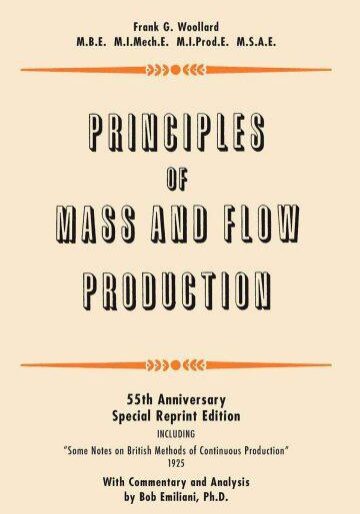 Principles Of Mass And Flow Production by Bob Emiliani
